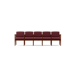 Mason Street Wood 5 Seat Sofa with Center Arms in Standard Upholstery