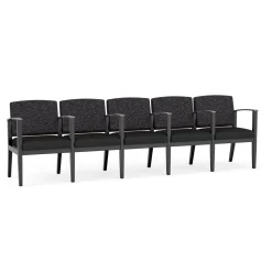 Mason Street Wood 5 Seat Sofa with Center Arms in Standard Upholstery