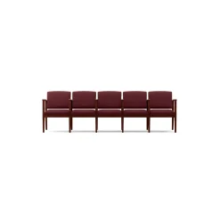 Mason Street Wood 5 Seat Sofa with Center Arms in Standard Upholstery