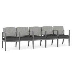 Mason Street Wood 5 Seat Sofa with Center Arms in Standard Upholstery