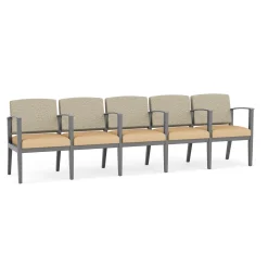 Mason Street Wood 5 Seat Sofa with Center Arms in Standard Upholstery
