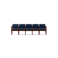 Mason Street Wood 5 Seat Sofa with Center Arms in Standard Upholstery