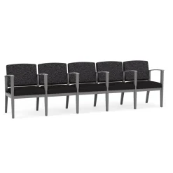 Mason Street Wood 5 Seat Sofa with Center Arms in Standard Upholstery