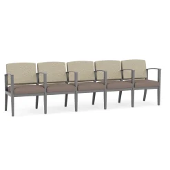 Mason Street Wood 5 Seat Sofa with Center Arms in Standard Upholstery