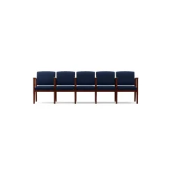 Mason Street Wood 5 Seat Sofa with Center Arms in Standard Upholstery