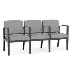 Mason Street Wood 3 Seat Sofa with Center Arms in Standard Upholstery