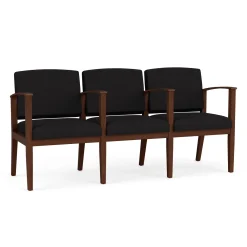 Mason Street Wood 3 Seat Sofa with Center Arms in Standard Upholstery
