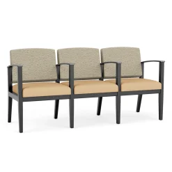 Mason Street Wood 3 Seat Sofa with Center Arms in Standard Upholstery