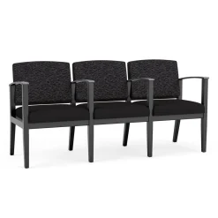 Mason Street Wood 3 Seat Sofa with Center Arms in Standard Upholstery