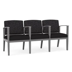 Mason Street Wood 3 Seat Sofa with Center Arms in Standard Upholstery