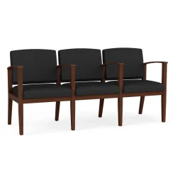 Mason Street Wood 3 Seat Sofa with Center Arms in Standard Upholstery