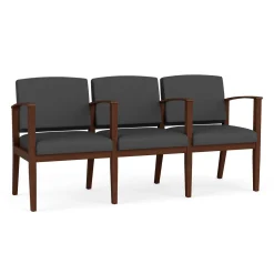 Mason Street Wood 3 Seat Sofa with Center Arms in Standard Upholstery