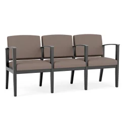 Mason Street Wood 3 Seat Sofa with Center Arms in Standard Upholstery