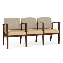 Mason Street Wood 3 Seat Sofa with Center Arms in Standard Upholstery
