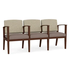 Mason Street Wood 3 Seat Sofa with Center Arms in Standard Upholstery