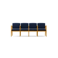Mason Street Wood 4 Seat Sofa with Center Arms in Standard Upholstery