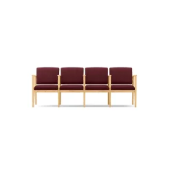 Mason Street Wood 4 Seat Sofa with Center Arms in Standard Upholstery