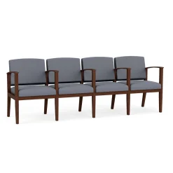 Mason Street Wood 4 Seat Sofa with Center Arms in Standard Upholstery