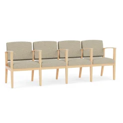 Mason Street Wood 4 Seat Sofa with Center Arms in Standard Upholstery