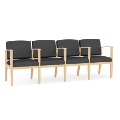 Mason Street Wood 4 Seat Sofa with Center Arms in Standard Upholstery