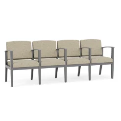 Mason Street Wood 4 Seat Sofa with Center Arms in Standard Upholstery