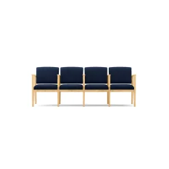 Mason Street Wood 4 Seat Sofa with Center Arms in Standard Upholstery
