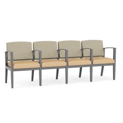Mason Street Wood 4 Seat Sofa with Center Arms in Standard Upholstery