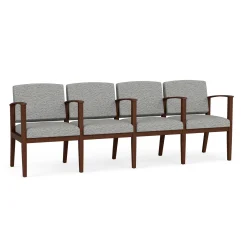 Mason Street Wood 4 Seat Sofa with Center Arms in Standard Upholstery
