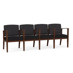 Mason Street Wood 4 Seat Sofa with Center Arms in Standard Upholstery