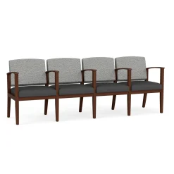 Mason Street Wood 4 Seat Sofa with Center Arms in Standard Upholstery