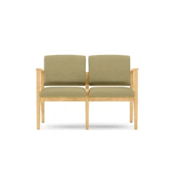 Mason Street Wood 2 Seat Sofa in Premium Upholstery