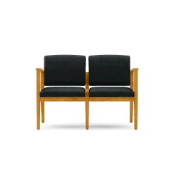 Mason Street Wood 2 Seat Sofa in Premium Upholstery
