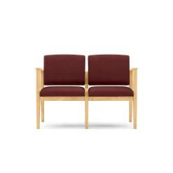 Mason Street Wood 2 Seat Sofa in Premium Upholstery