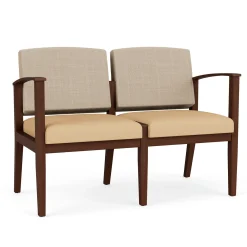 Mason Street Wood 2 Seat Sofa in Premium Upholstery