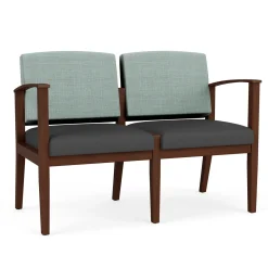 Mason Street Wood 2 Seat Sofa in Premium Upholstery