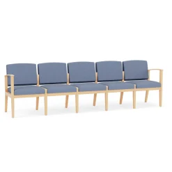 Mason Street Wood 5 Seat Sofa in Premium Upholstery