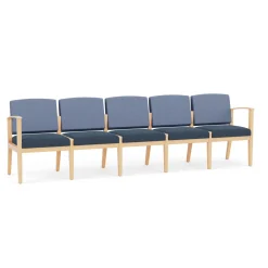 Mason Street Wood 5 Seat Sofa in Premium Upholstery