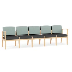 Mason Street Wood 5 Seat Sofa in Premium Upholstery