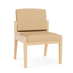 Mason Street Wood Armless Guest Chair in Standard Upholstery
