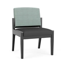 Mason Street Wood Armless Guest Chair in Premium Upholstery