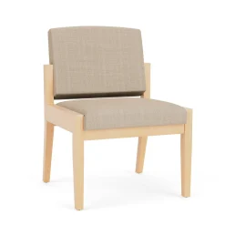 Mason Street Wood Armless Guest Chair in Premium Upholstery