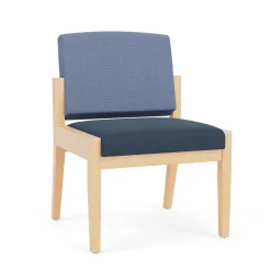 Mason Street Wood Armless Guest Chair in Premium Upholstery