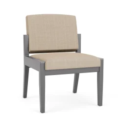 Mason Street Wood Armless Guest Chair in Premium Upholstery