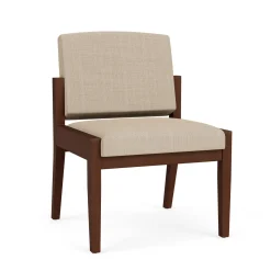 Mason Street Wood Armless Guest Chair in Premium Upholstery
