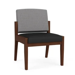 Mason Street Wood Armless Guest Chair in Premium Upholstery