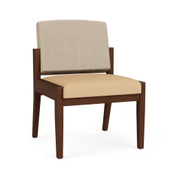 Mason Street Wood Armless Guest Chair in Premium Upholstery