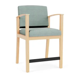 Mason Street Wood Hip Chair in Premium Upholstery