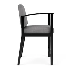 Mason Street Wood Hip Chair in Premium Upholstery