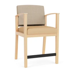 Mason Street Wood Hip Chair in Premium Upholstery