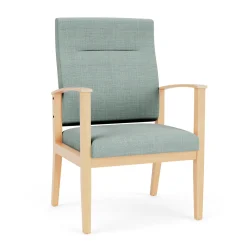 Mason Street Wood Oversize Patient Chair in Premium Upholstery